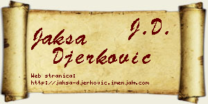 Jakša Đerković vizit kartica